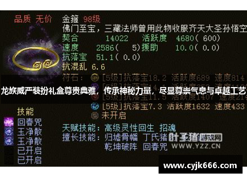 龙族威严装扮礼盒尊贵典雅，传承神秘力量，尽显尊崇气息与卓越工艺